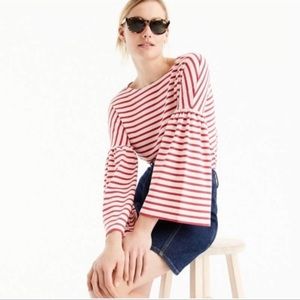 J Crew Boat neck striped long sleeve